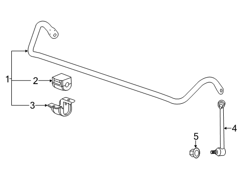 2019 Cadillac ATS Stabilizer Bar & Components - Front Diagram