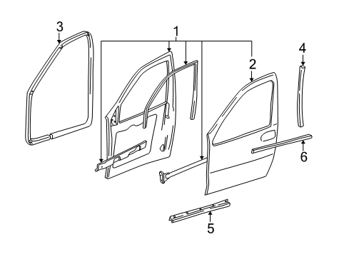 1999 Pontiac Montana Front Door Diagram