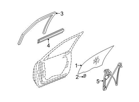 2002 Cadillac Seville Front Door, Electrical Diagram 1 - Thumbnail