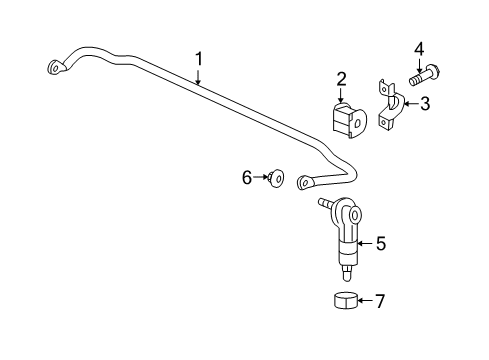 2012 Chevy Equinox Stabilizer Bar & Components - Rear Diagram