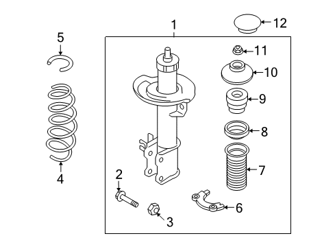 2008 Saturn Astra Struts & Components - Front Diagram