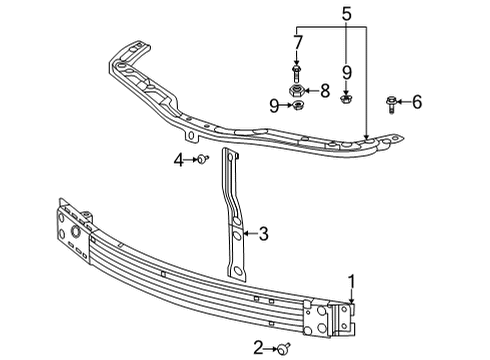 2020 Buick Encore GX Bumper & Components - Front Diagram