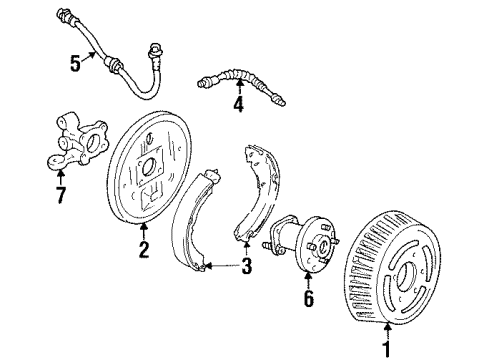 1998 Pontiac Bonneville Brake Components Diagram