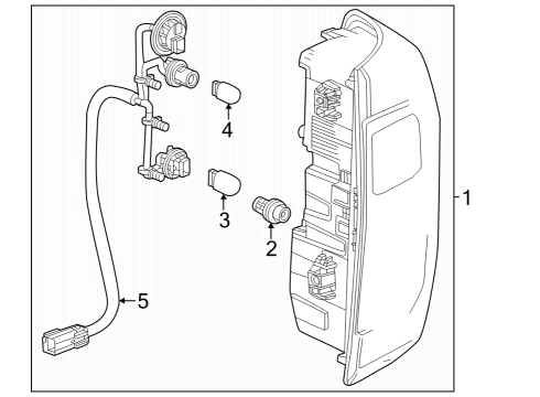 2023 GMC Canyon Tail Lamps Diagram