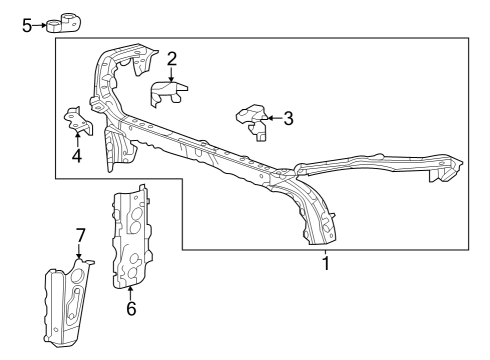 2024 Chevy Trax Radiator Support Diagram