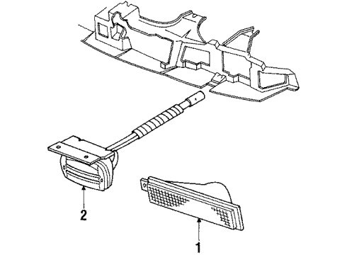 1988 Pontiac Bonneville Fog & Park Lamps Diagram