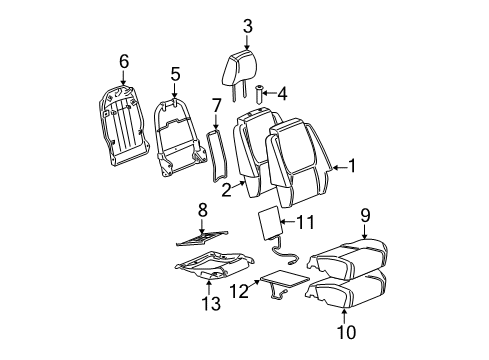 2006 Chevy Equinox Front Seat Components Diagram