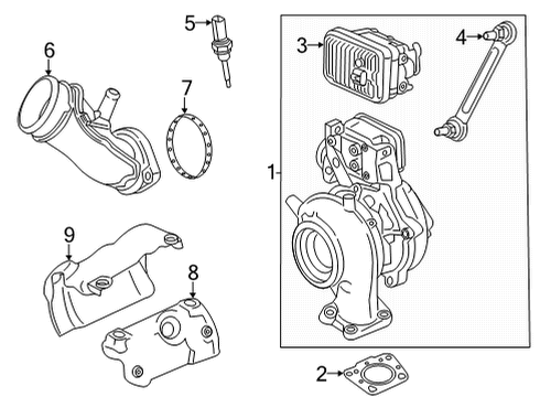 2022 Chevy Silverado 3500 HD Turbocharger & Components Diagram 3 - Thumbnail