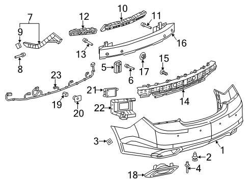 2015 Buick LaCrosse Parking Aid Diagram