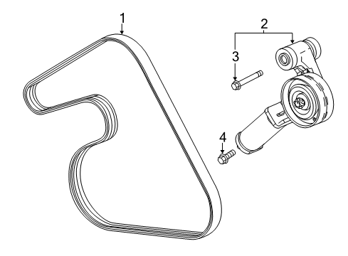 2020 Chevy Trax Belts & Pulleys, Maintenance Diagram