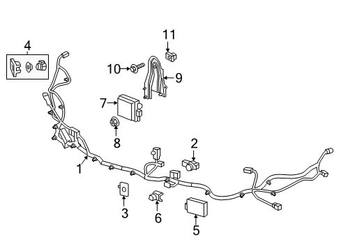 2019 Cadillac XTS Parking Aid Diagram 2 - Thumbnail