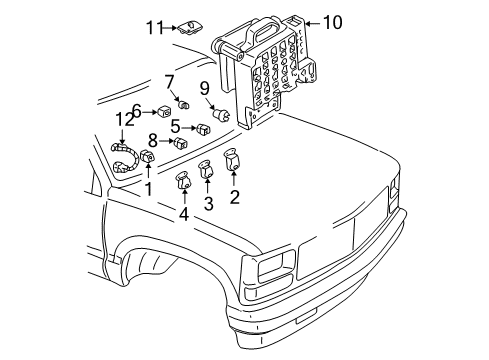 1999 Chevy K3500 Blower Motor & Fan, Air Condition Diagram 2 - Thumbnail