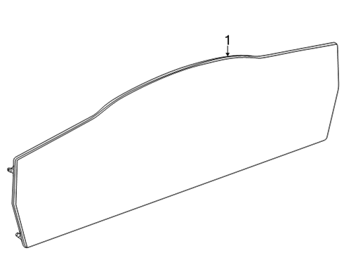 2024 Chevy Corvette Glass & Hardware - Roof Diagram