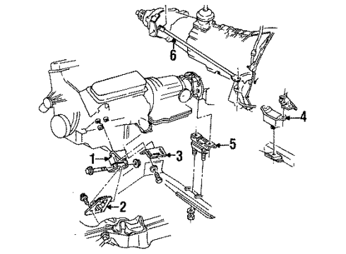 1992 GMC Sonoma Engine Mounting Diagram 3 - Thumbnail