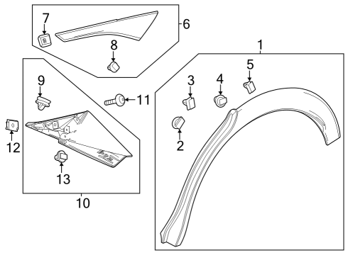 2024 Buick Encore GX Exterior Trim - Quarter Panel Diagram