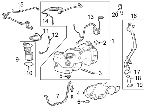 2024 Buick Encore GX Fuel System Components Diagram