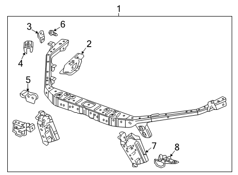 2018 Chevy Camaro Bracket Assembly, Front Fender Front Lower Diagram for 23105560