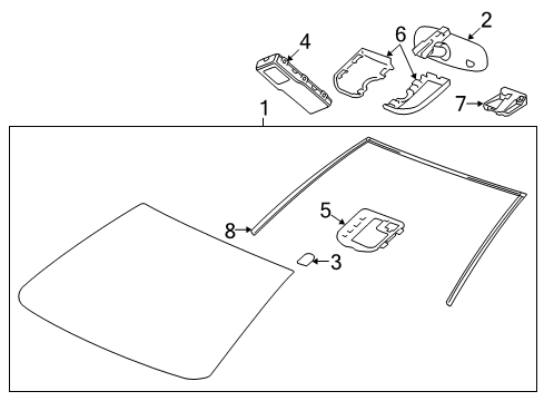 2017 Chevy Trax Windshield Asm Diagram for 95367090