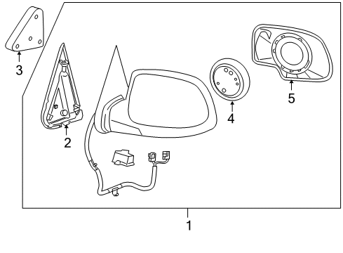 2002 Chevy Silverado 1500 HD Outside Mirrors Diagram 1 - Thumbnail