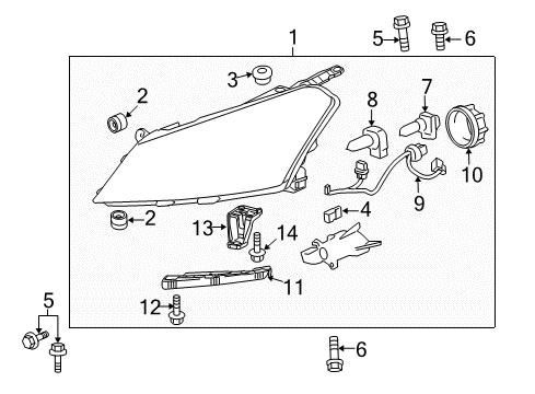 2013 Chevy Traverse Bulbs Diagram 2 - Thumbnail