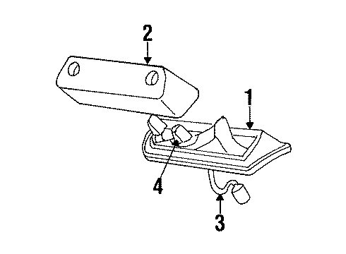 1996 Chevy P30 Lens,High Mount Stop Lamp Diagram for 16520190