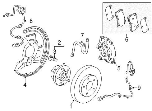 2019 Cadillac XTS Brake Components, Brakes Diagram 1 - Thumbnail