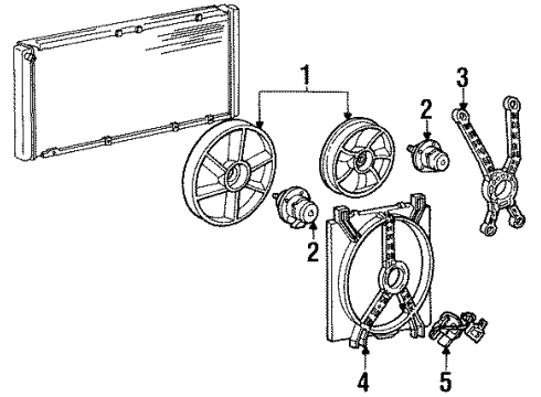 1995 Buick LeSabre Cooling System, Radiator, Water Pump, Cooling Fan Diagram