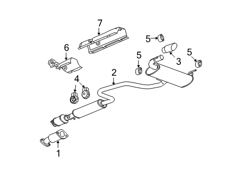 2008 Chevy Malibu Exhaust Components Diagram