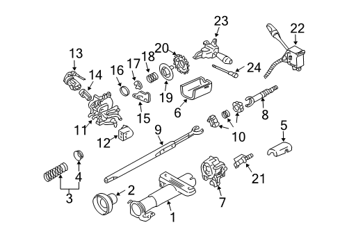 1996 Chevy Cavalier Column Assembly, Steering Diagram for 26052716