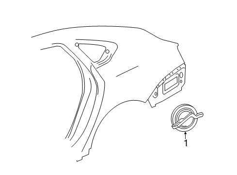 2014 Chevy Impala Exterior Trim - Quarter Panel Diagram