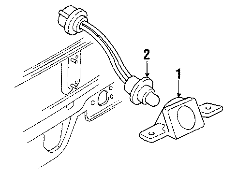 1987 Buick Century License Lamps, Electrical Diagram