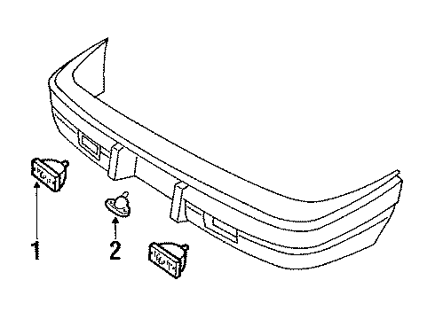 1993 Pontiac LeMans LAMP, Back Up Lamp Diagram for 16520706