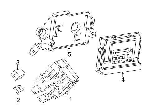 2017 Cadillac CTS Body Control Module Assembly Diagram for 13528945