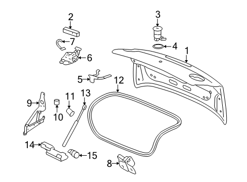 2009 Pontiac G5 Trunk Lid Diagram