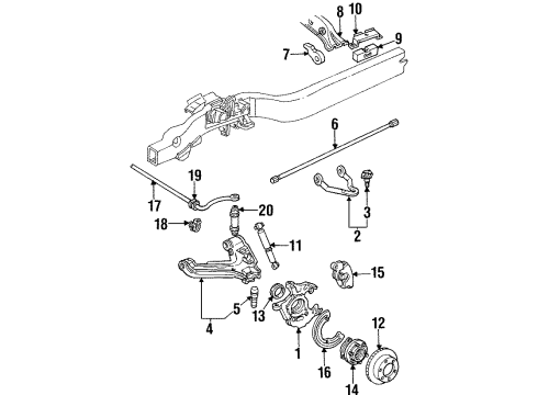 1996 Chevy Tahoe Front Brakes Diagram 2 - Thumbnail