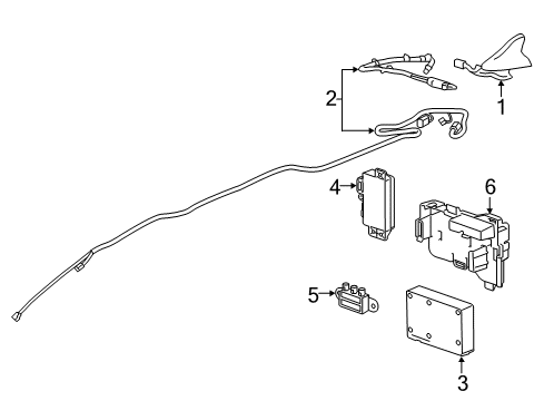 2016 Chevy SS Communication System Components Diagram