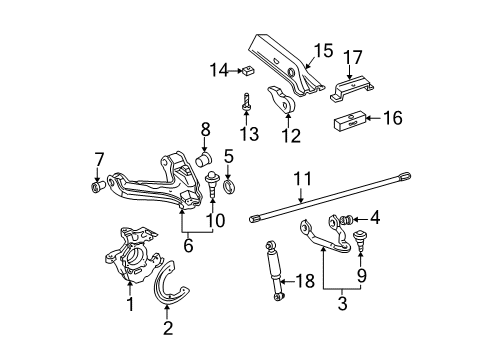 1998 GMC C1500 Front Suspension, Control Arm Diagram 2 - Thumbnail