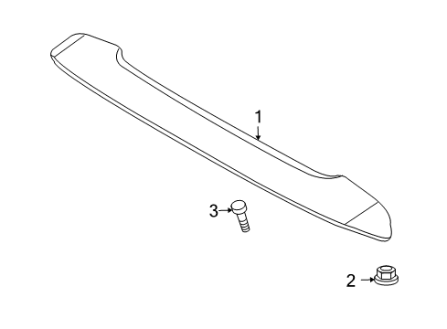 2007 Chevy Aveo5 Spoiler Asm,Roof Rear Diagram for 96417563