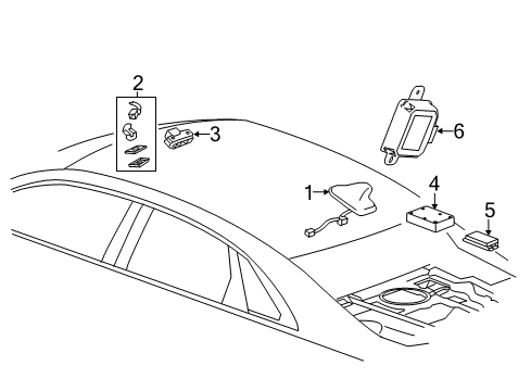 2019 Cadillac ATS Communication System Components Diagram