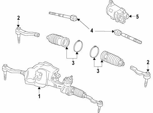 2021 Buick Envision Steering Column & Wheel, Steering Gear & Linkage Diagram