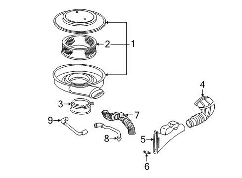 1994 Chevy S10 Tube Assembly, Cankcase Vent Diagram for 10179262