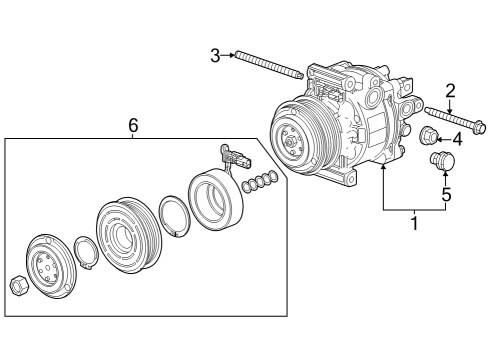 2024 Chevy Trax Condenser, Compressor & Lines Diagram