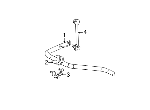 2004 Chevy Suburban 1500 Stabilizer Bar & Components - Rear Diagram