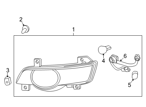 2012 Chevy Traverse Side Marker & Signal Lamps Diagram