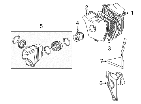 2005 Cadillac CTS Air Intake Diagram 1 - Thumbnail