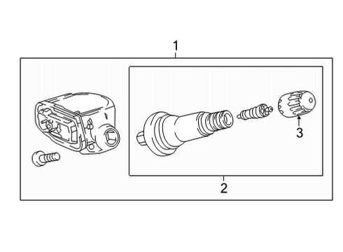 2023 Chevy Silverado 3500 HD Tire Pressure Monitoring Diagram