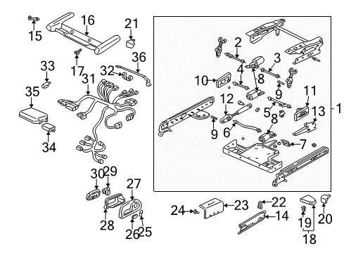 2000 Cadillac DeVille Cover Asm,Driver Seat Outer Adjuster Lower Rear Finish *Blue Diagram for 12493082