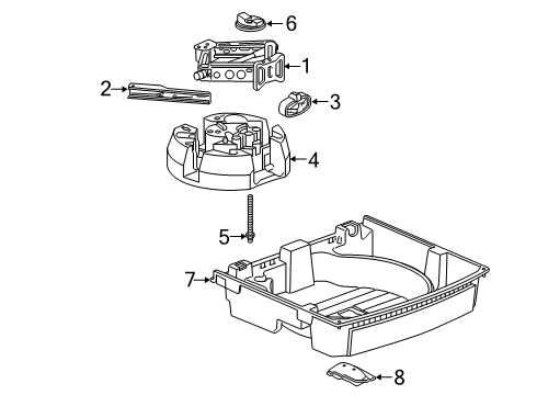 2021 Cadillac XT4 Compartment Assembly, R/Cmpt Flr Stow Tr Diagram for 84692567