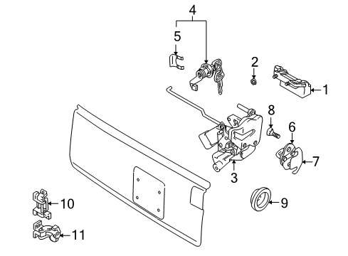 1999 Chevy Tracker Back Door Diagram