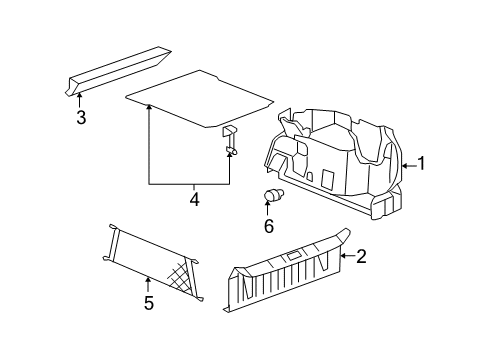 2008 Chevy Malibu Interior Trim - Rear Body Diagram